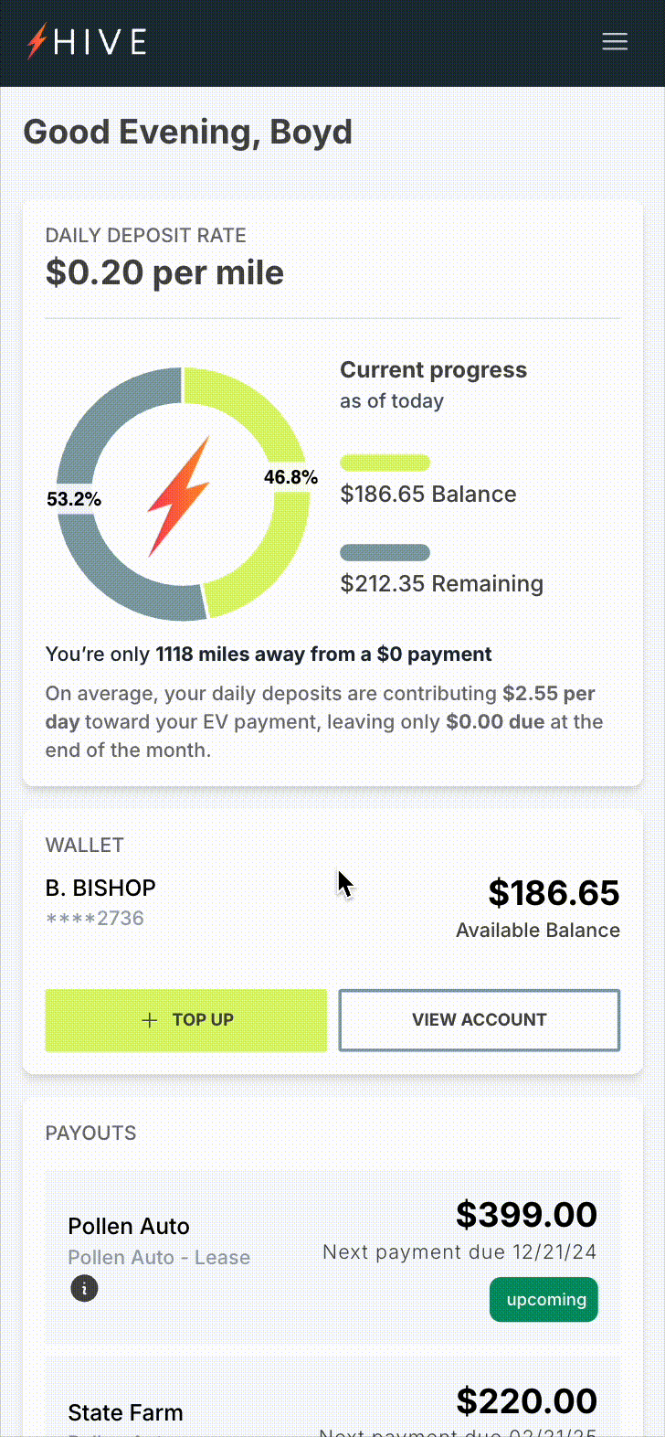 Hive Wallet Account Info